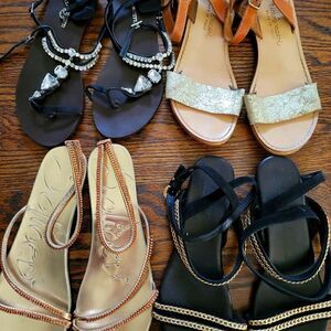 ITALIAN SANDALS Shoes Bundle size 8.5-9 4 pairs